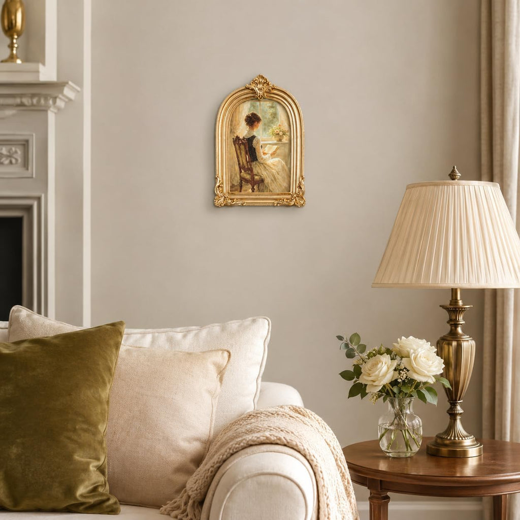 Vintage Picture Frame, Gold Photo Frame Arched, Gold, 4x6 Inch
