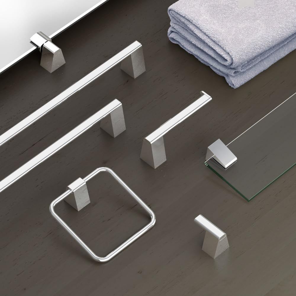 Gatco 5656 A-Line Glass Shelf, Chrome