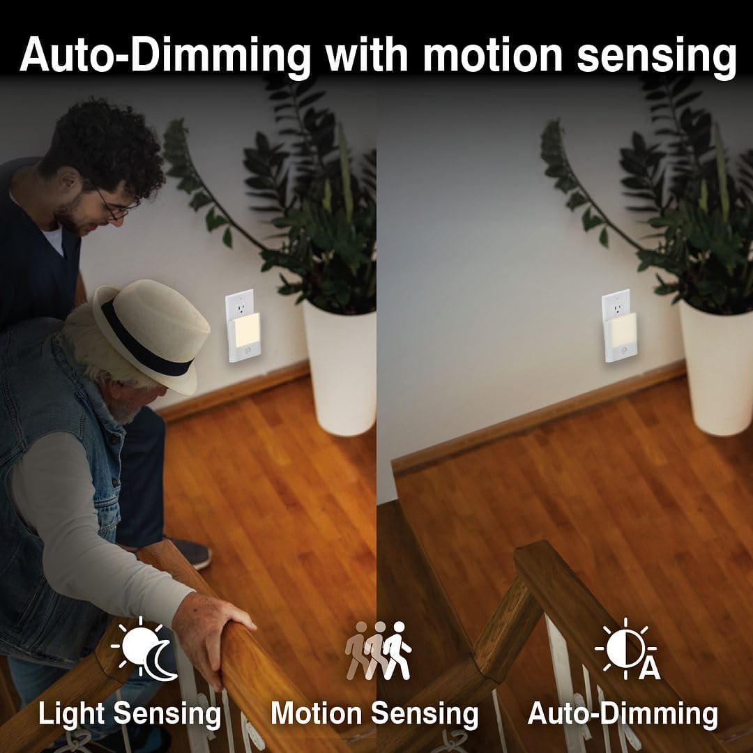 Camelion 3-in-1 Power Outage Night Light, Motion Sensor,4-Pack