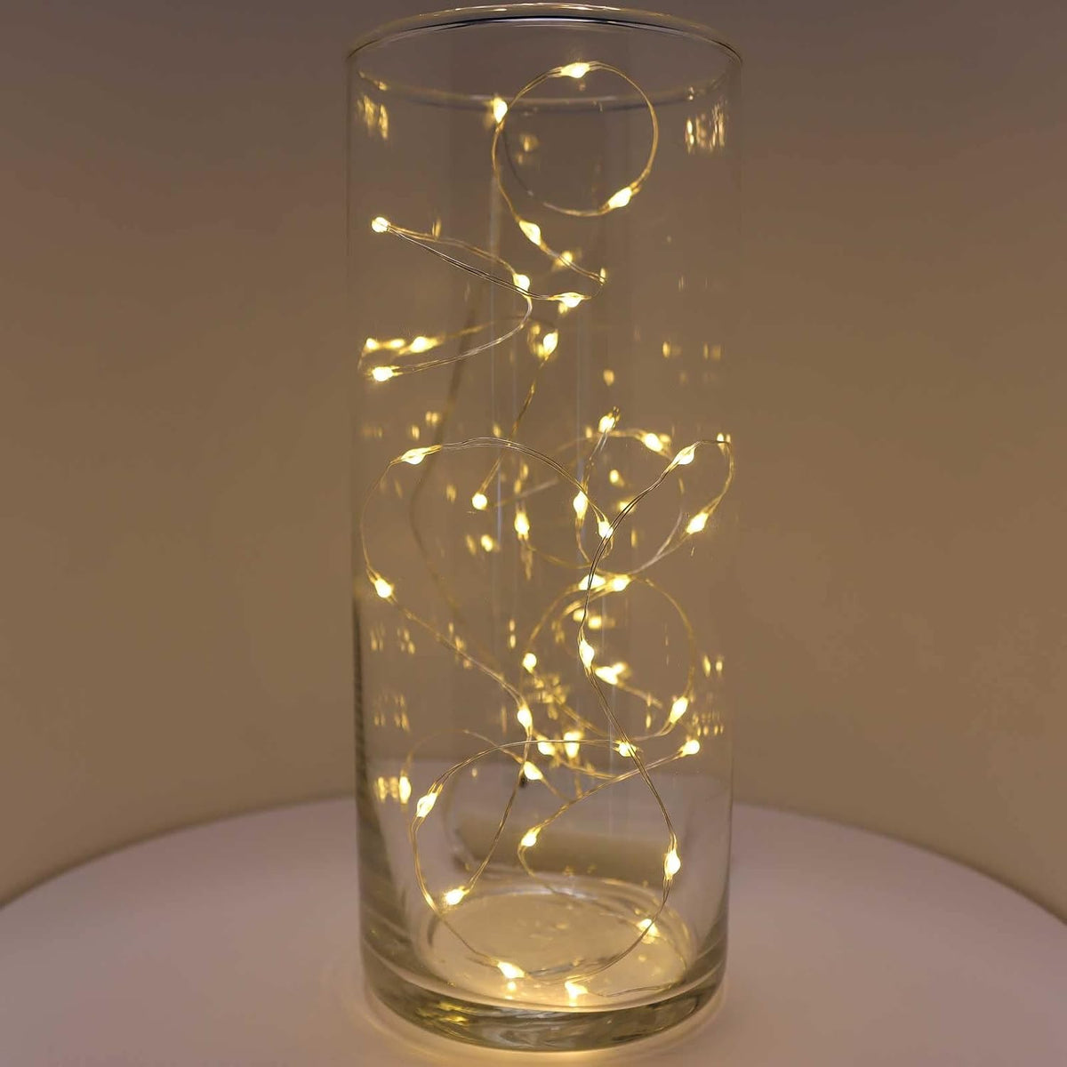 QBIS 40 LED Warm White Fairy Lights, Battery Operated, Silver Wire, 6.5ft
