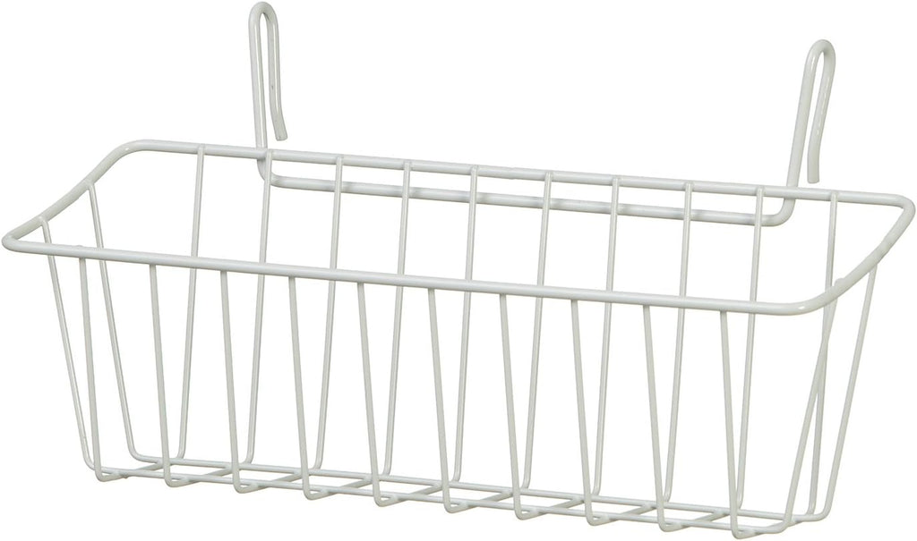ClosetMaid Wire Hanging Shelf Basket for Storage, Organization in Closet or Pantry, No Assembly or Installation, Durable, 10.68" D x 18.39" W x 7.99" H, White & 3937 Packet Pal, White