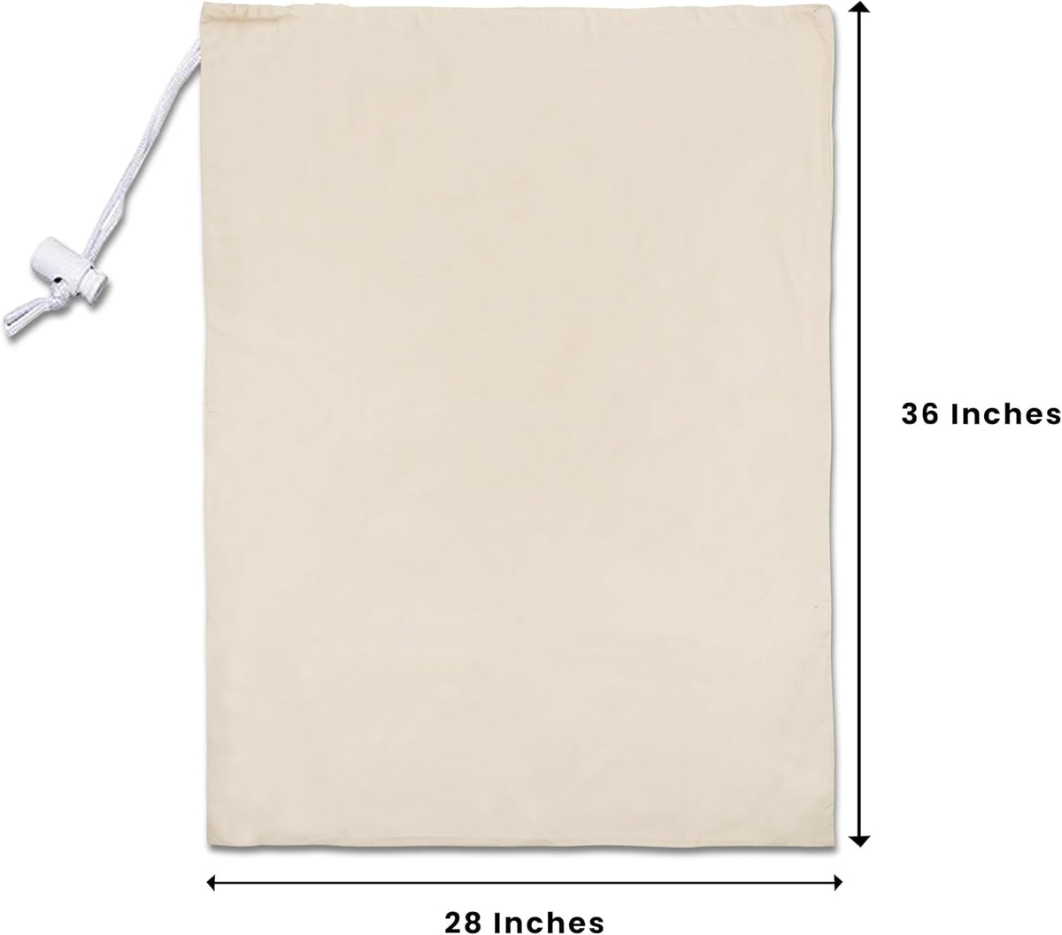 2 Pack Reusable Laundry Bags - 100% Cotton Multi Purpose Travel Laundry Bag - Durable & Machine Washable - Large Laundry Bag 28 x 36"
