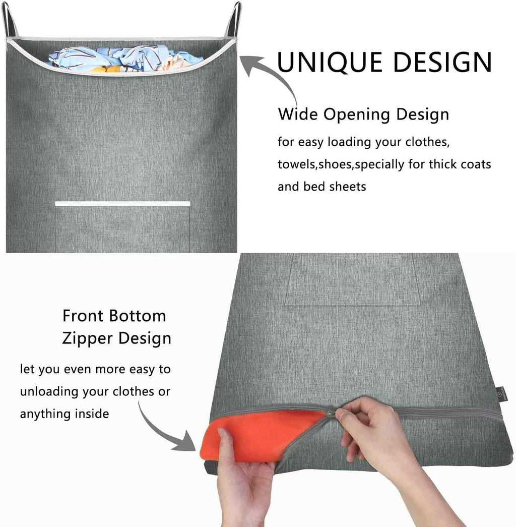 2Pcs XL Hanging Laundry Hamper,Over the Door Hamper Bag for Bathroom, Home.