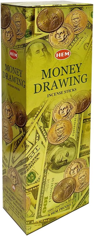 TRUMIRI Money Drawing Incense Sticks & Holder Bundle: 120pcs (6pk x 20pcs) Natural, Herbal Incense for Home Fragrance, Stress Relief, Meditation & Spiritual Decor