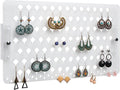 JACKCUBE DESIGN Wall Mount Earring Holder Organizer – Frosted Acrylic Jewelry Display Rack with 94 Holes (Frosted, 15.7 x 9.4 x 0.9 inches) - MK201B