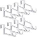 Maitys Space Saving Plastic Over Door Hooks Door Hanger Hooks Multi Hanging Storage Organizers Door Hangers Door Towel Hooks for Coats, Towels, Bags, Hats, Scarves Home Accessories(White, 8 Pieces)