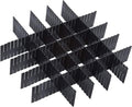Onerbuy 8pcs Adjustable Grid Drawer Dividers DIY Plastic Closet Separator Tidy Organizer Container for Underwear Socks Belt Office Supplies (Black)