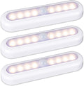 STAR-SPANGLED 7” Motion Sensor Lights Indoor AAA Battery, 3 Pack Warm White