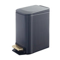 Soddeph Small Narrow Bathroom Trash Can with Lid Bathroom,1.6 Gallon Stainless Steel Wastebasket with Lid Soft Close,Slim Trash Can with Removable Inner Bucket for Toilet, Bedroom,Office (Gray)