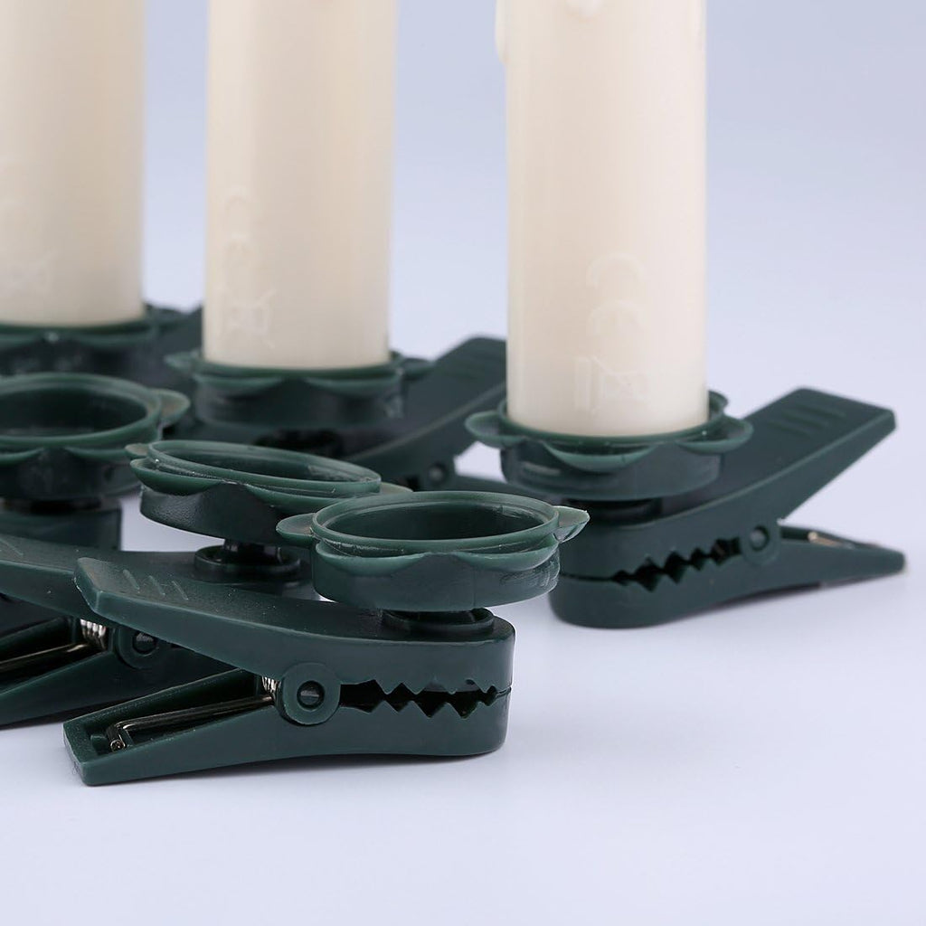 Timer LED Candles Flameless Candlesticks,4inches Remote Control Candle LED Tapered Candlestick for Harry Potter Party Decoration Wedding Decor Window Light, Multicolor, Ivory,10pcs