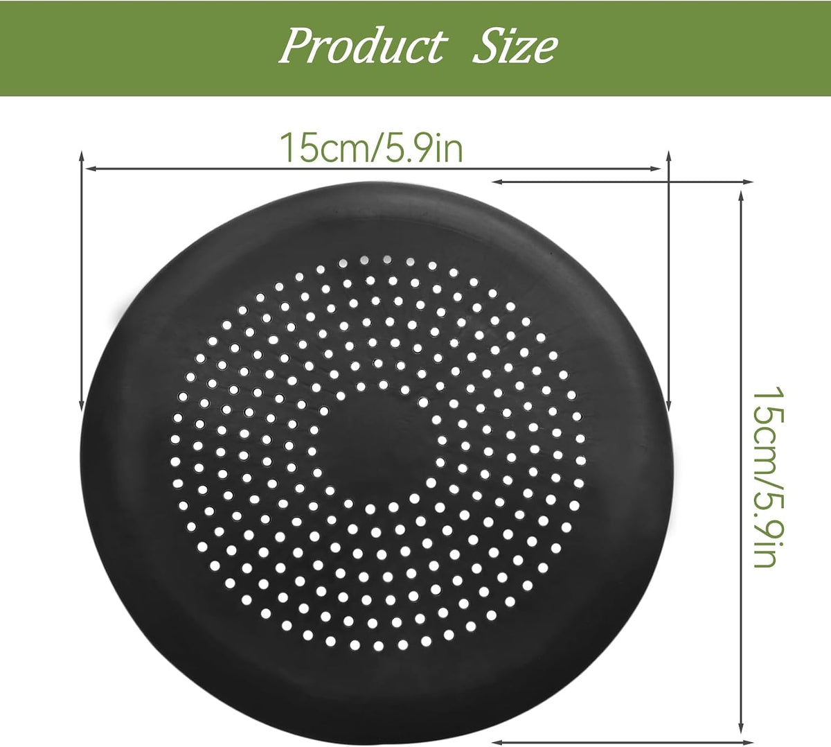 Waziaqoc Drain Hair Catcher, Black, 2 Pack