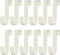 Over Cabinet Door Hooks, 12 Pack White Heavy Duty Metal J-Hooks for Kitchen, Bathroom, Laundry Room, Cabinet Hooks for Hanging, Hold Up to 7 lbs, Space-Saving Organizer