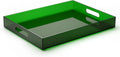 ATZYmolin 16"x12" Large Acrylic Serving Tray, Vanity Platter, Green