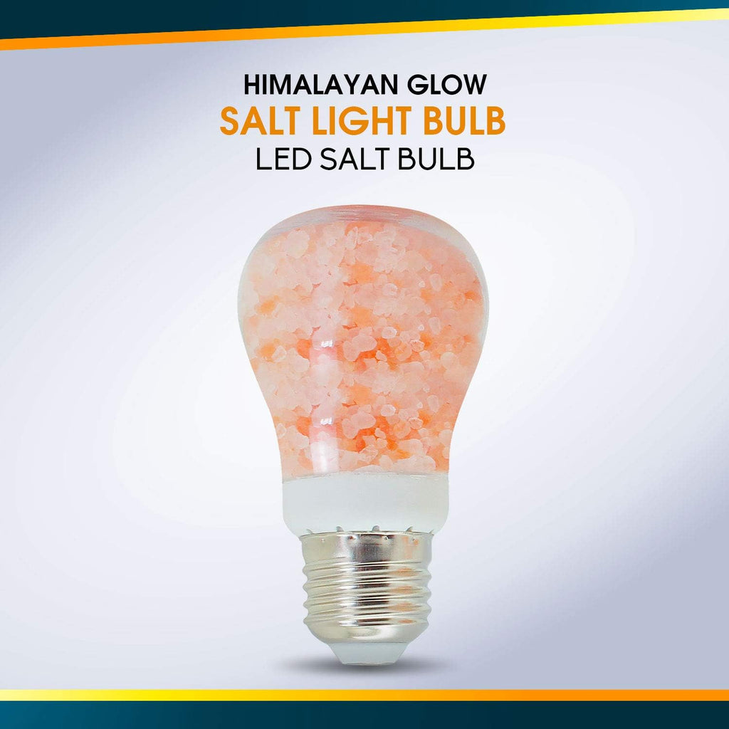 Himalayan Glow Himalayan Salt Light Bulb, Warm Amber Glow, Dimmable A19, Converts Any Fixture to Salt Lamp, 1 Count, Pink