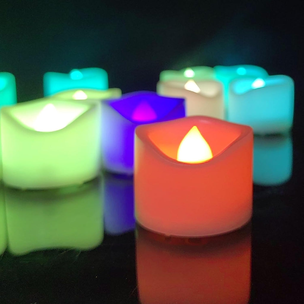 iZAN 12 PCS Color Changing Battery Operated Flameless LED Tealight Candles
