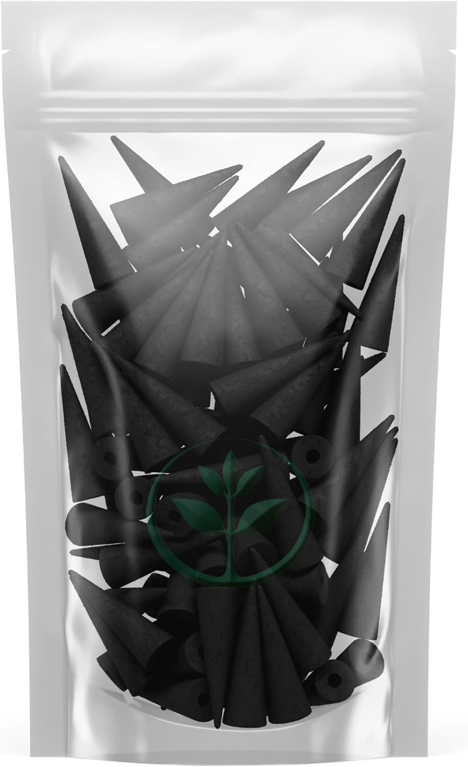 100 Unscented Charcoal Incense Cones 2" BACKFLOW - 100% Natural Blanks - Great for DIY Aromatherapy Incense Making, Waterfall Burner and Holder