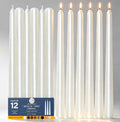 Metallic Pearl White Taper Candles for Wedding Table Centerpieces