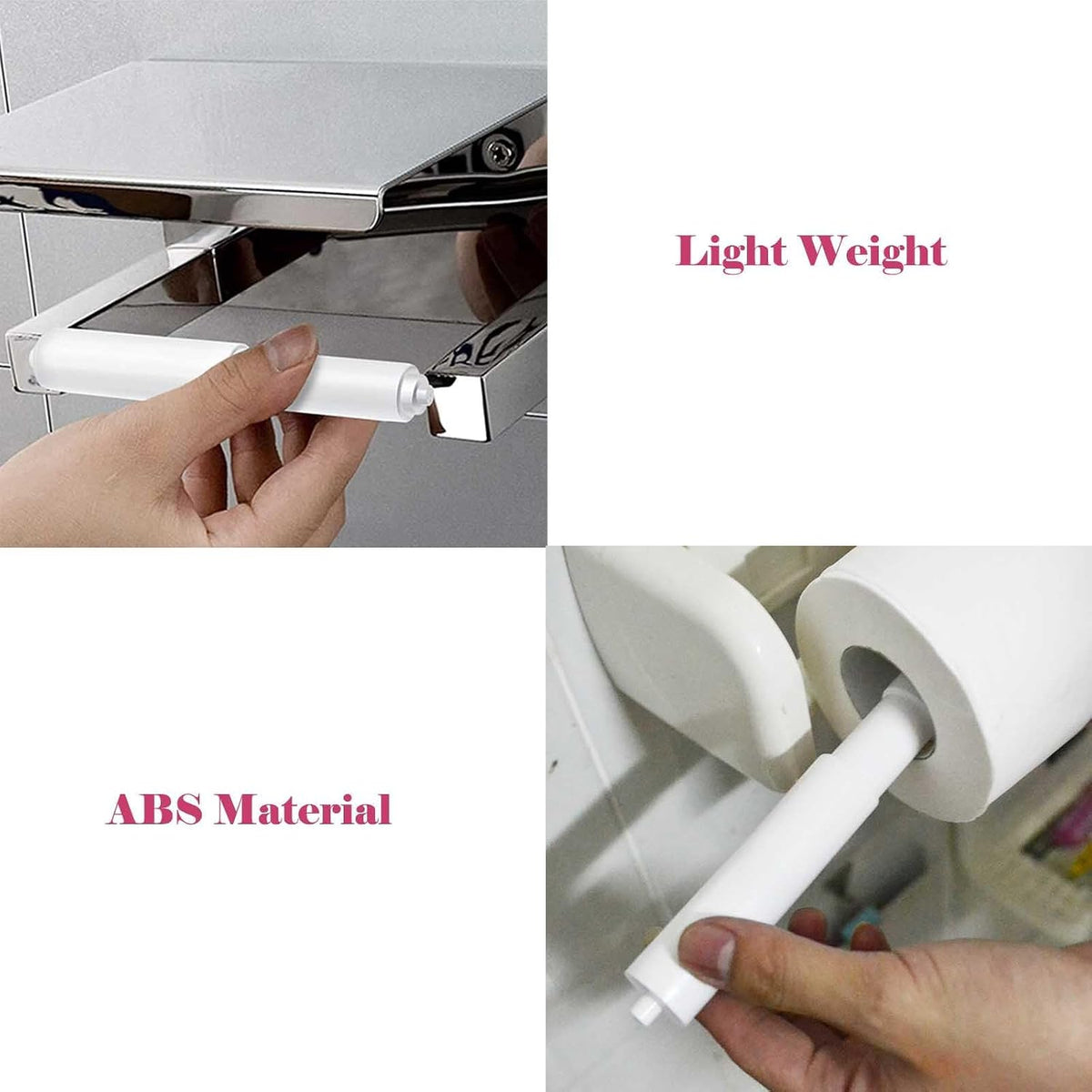 2 Pack 8.66Inch Toilet Paper Holder Replacement Spring Loaded Roller,White
