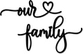 Rajukit Our Family Metal Wall Decor Sign for Home