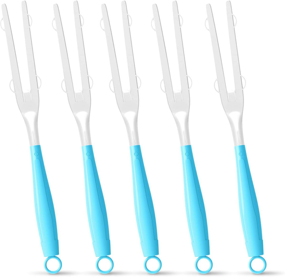 5PCS Duster Refills Folding Handles Set Compatible with Swiffer Dusters,Disposable Static Dust Removal Brush Handle for Dusting Electronics,Furniture,Blinds,Ceiling Fans (5, Blue)