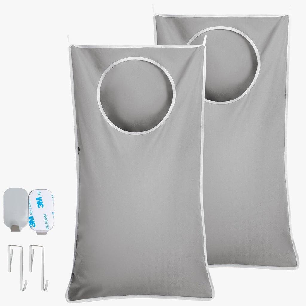 Hanging Laundry Hamper Bag XL 40x22", Space Saving over the Door Storage Bags, Behind the Door Hampers for Dirty Clothes & Wall Mounted Basket for Bathroom