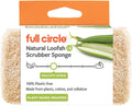 Full Circle 100% Plant-Based Loofah Sponges, Natural Sponge, Pack of 2