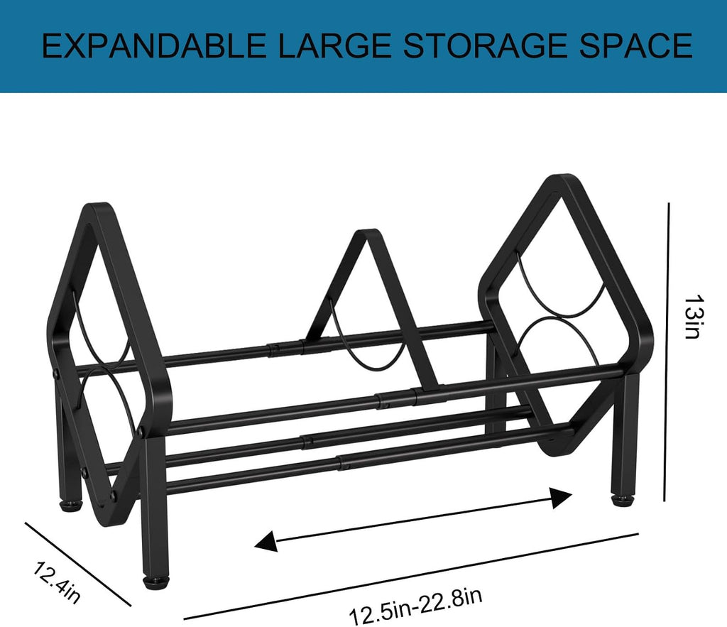 Vinyl Record Storage,80-100 LP Scalable Vinyl Record Holder,Retro Style Organizer,Metal Album Storage Rack for Magazine,Files,Book,Albums & Office Storage(Black)