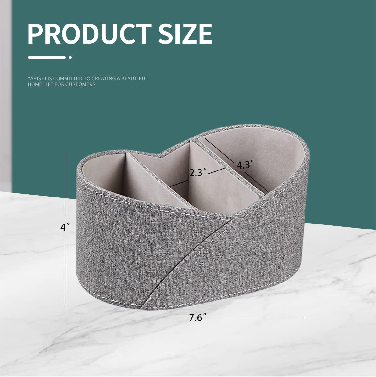 PU Leather TV Remote Control Holder,Pen Caddy/Cup,Art Supplies Organizer