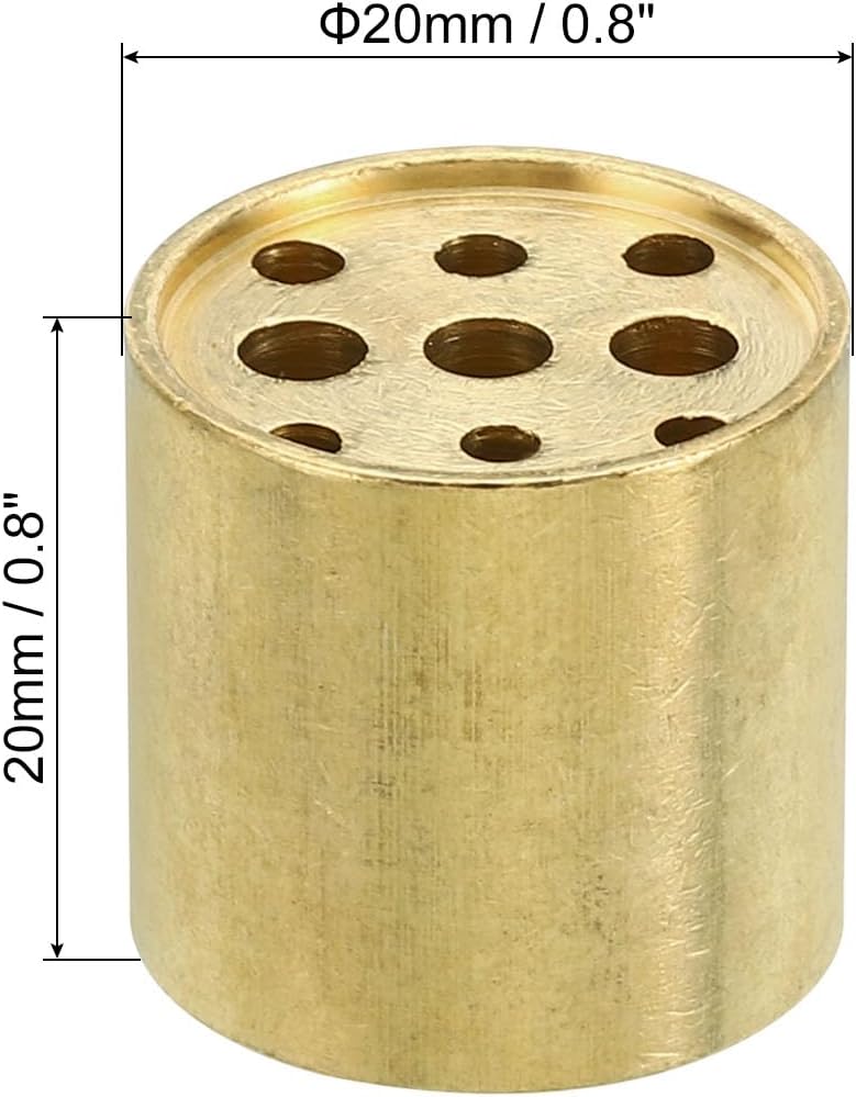 PATIKIL 2Pcs Brass Incense Cone Burner Stick Holder 0.8" Dia.0.8" Tall