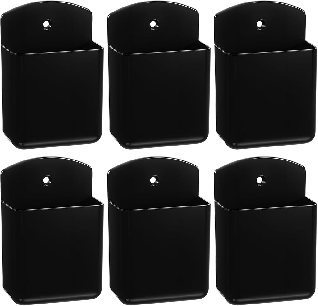 6 Pcs Remote Control Holder Wall Mount, TV Remote Controller Holder - Self Adhesive Marker Holder Wall Mount Pen Holder Storage Organizer for Home Office School