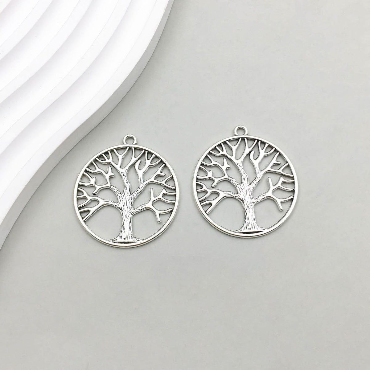 Tree of Life Shower Curtain Hooks Set of 12, Rust Proof Shower Curtain Rings for Bathroom, Metal Decorative Shower Curtain Hangers Bathroom Accessories