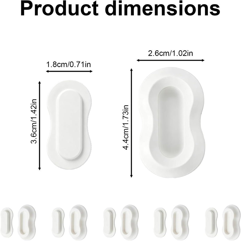 6pcs Magnetic Remote Control Holder, No Drill Wall Mount Silicone TV Remote Holder Self-Adhesive Universal Organizer Storage for Air Conditioner Fan Media AC RV Accessories (White)