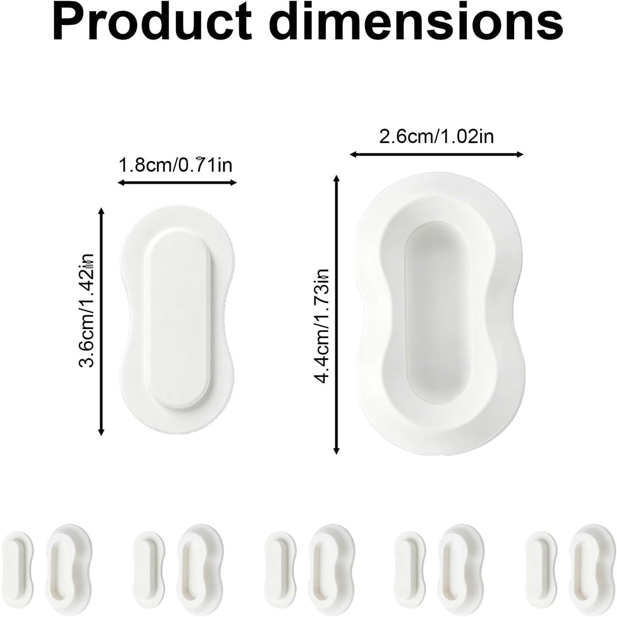 6pcs Magnetic Remote Control Holder, No Drill Wall Mount Silicone TV Remote Holder Self-Adhesive Universal Organizer Storage for Air Conditioner Fan Media AC RV Accessories (White)