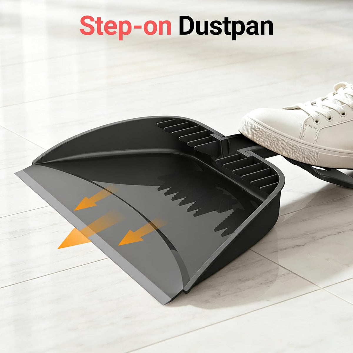 SetSail Step-on Dustpan with Rubber Lip 12-inch Wide Large Dustpan 2 Pack