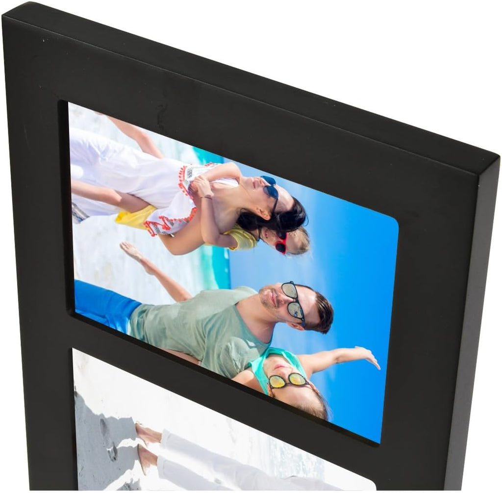 Collage Picture Frame Black Wood 4x6 3-Opening 1 Pack