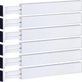 6-Pack Drawer Dividers 2.6-Inch High Dresser Organizer 16 to 22 Inch, White
