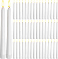 Baquler 50 Pcs Flameless Taper Candles Bulk Battery Operated, 8.5 Inch
