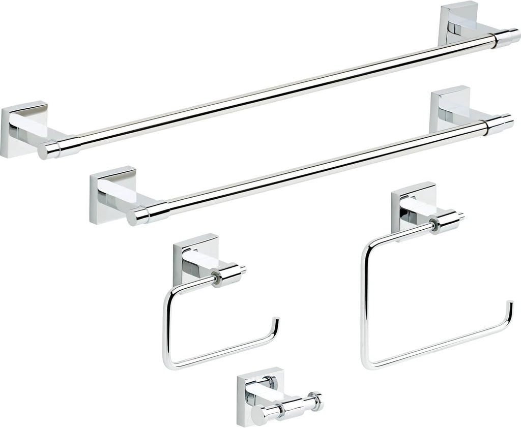 Franklin Brass Towel Rack | 24 Inch Polished Chrome Towel Bar for Bathroom, Kitchen | Maxted Accessories