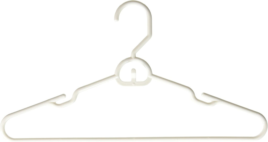 Heavy Duty Tubular Hanger with Attachable Hook , White 6pk