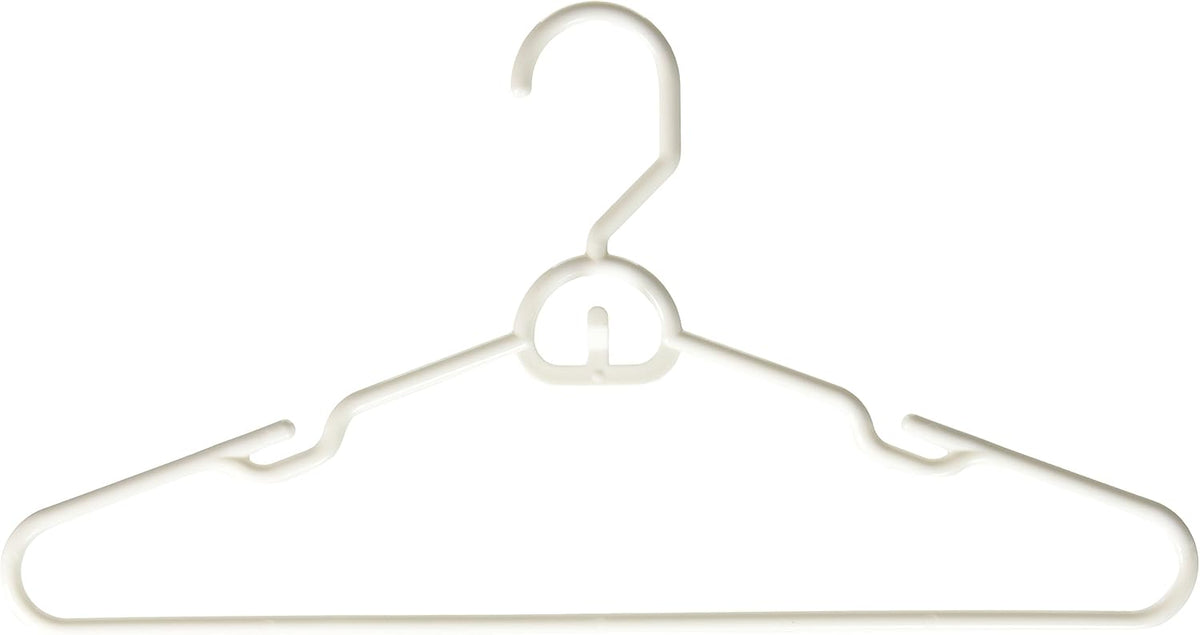 Heavy Duty Tubular Hanger with Attachable Hook , White 6pk