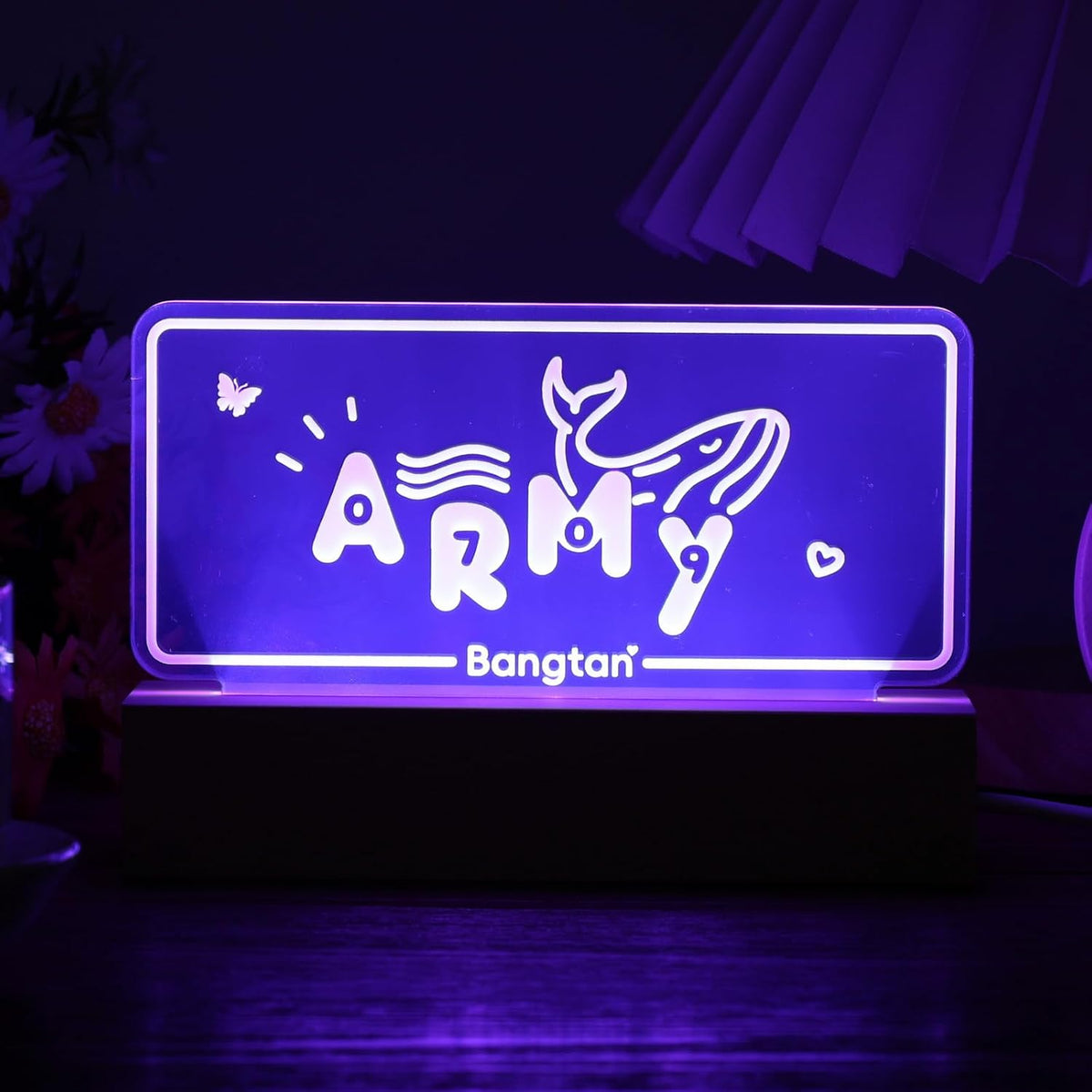 Armys Bangtan LED Night Light 7 Colors Adjustable Night Light Bedroom Decor