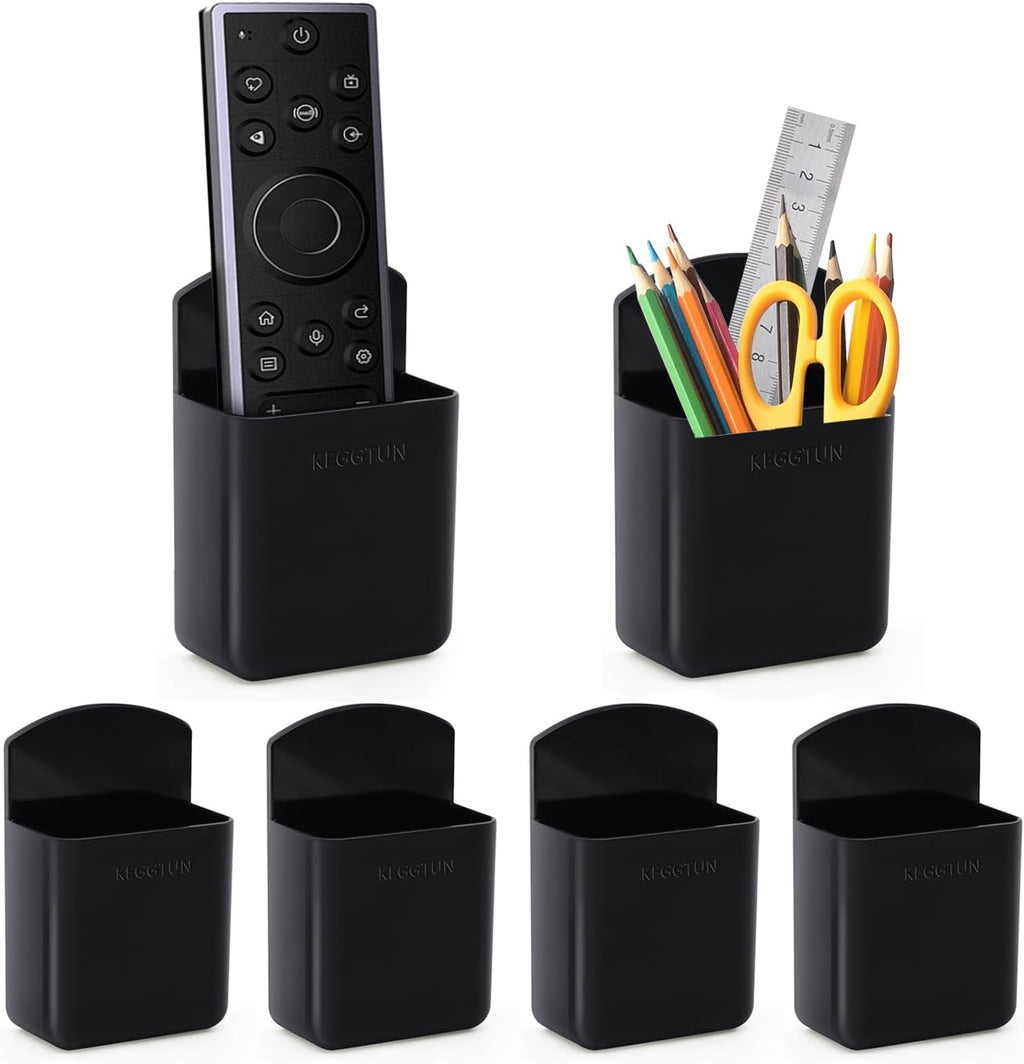6 Pcs Self-adhesive Remote Control Holder, Wall Mount TV Remote Organizer