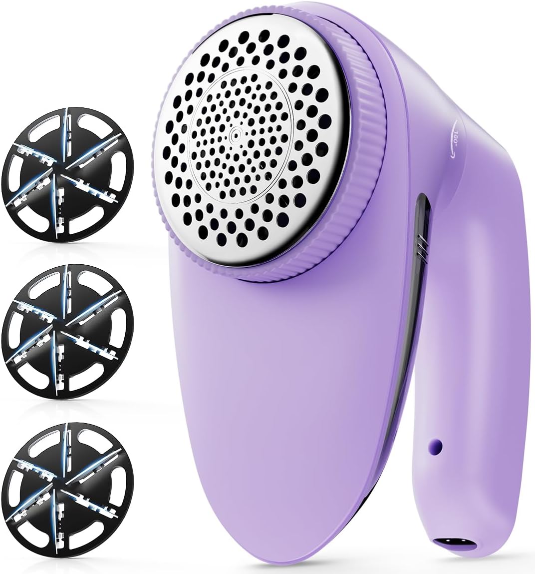 POPCHOSE Fabric Lint Shaver, 6-Leaf Blades & 2 Speed, Rechargeable