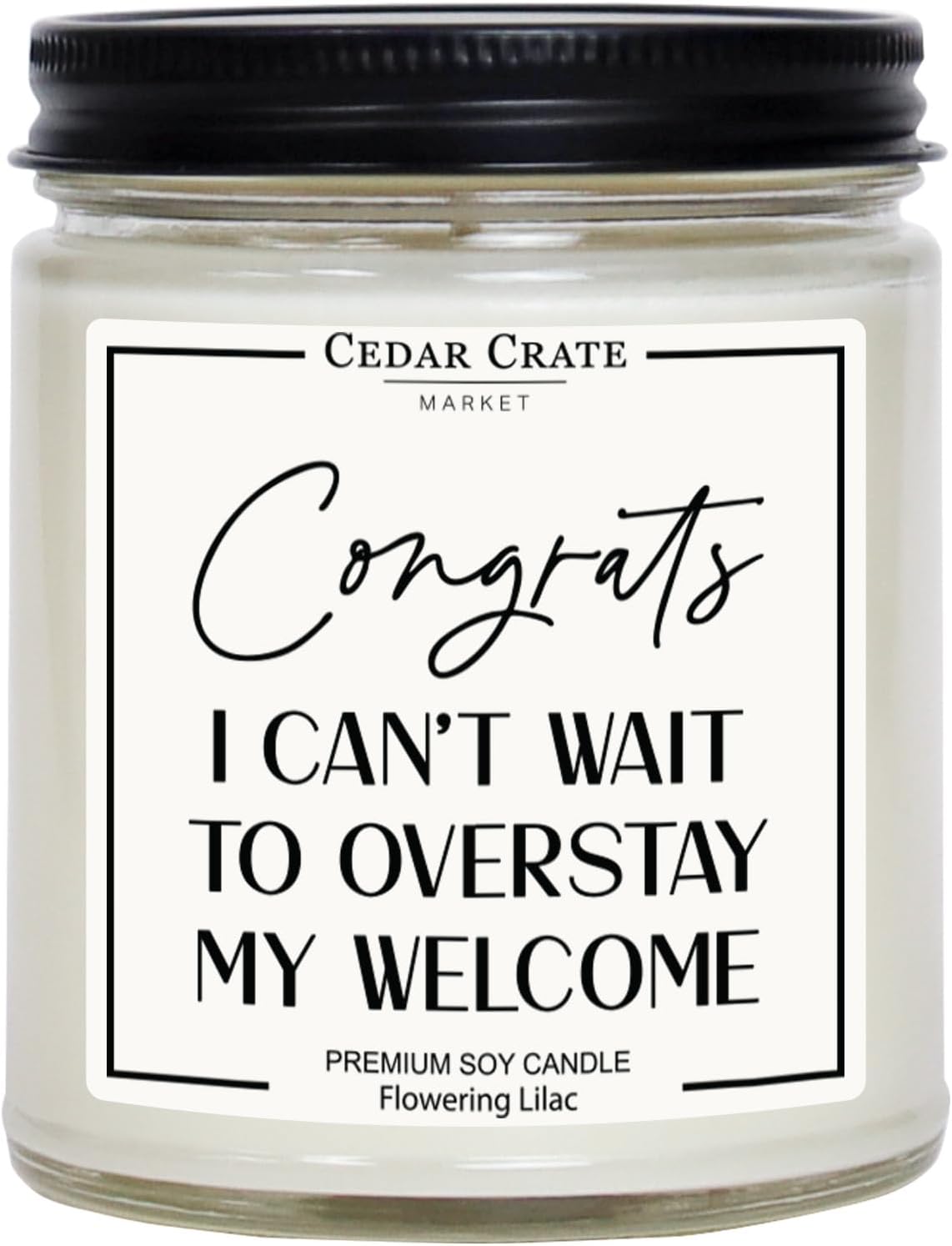 Cedar Crate Market - Funny Scented Candle, House Warming Gifts New Home, Housewarming Gifts for Women, Men, Couple, New Homeowner - First Apartment Essentials - Closing Presents - Made in USA