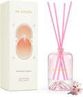 Reed Diffuser Set Volcano Design Cherry Blossom Scent, 3.28 fl.oz Diffuser with Sticks for 60 Days, Home Fragrance Reed Diffuser for Bathroom Shelf Decor & Room Freshener