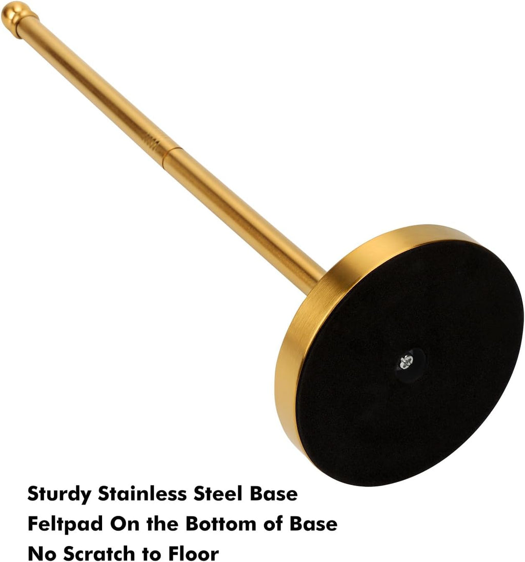 Toilet Paper Holder Stand Holding Up to 5 Paper Rolls, Free-Standing Spare Rolls Storage Holder, Stainless Steel (Brushed Gold)