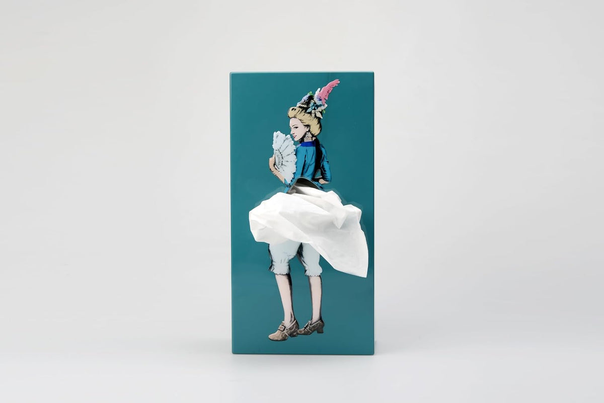Flying Skirt® Tissue Box - The Original Design, Metal Base (Marie)