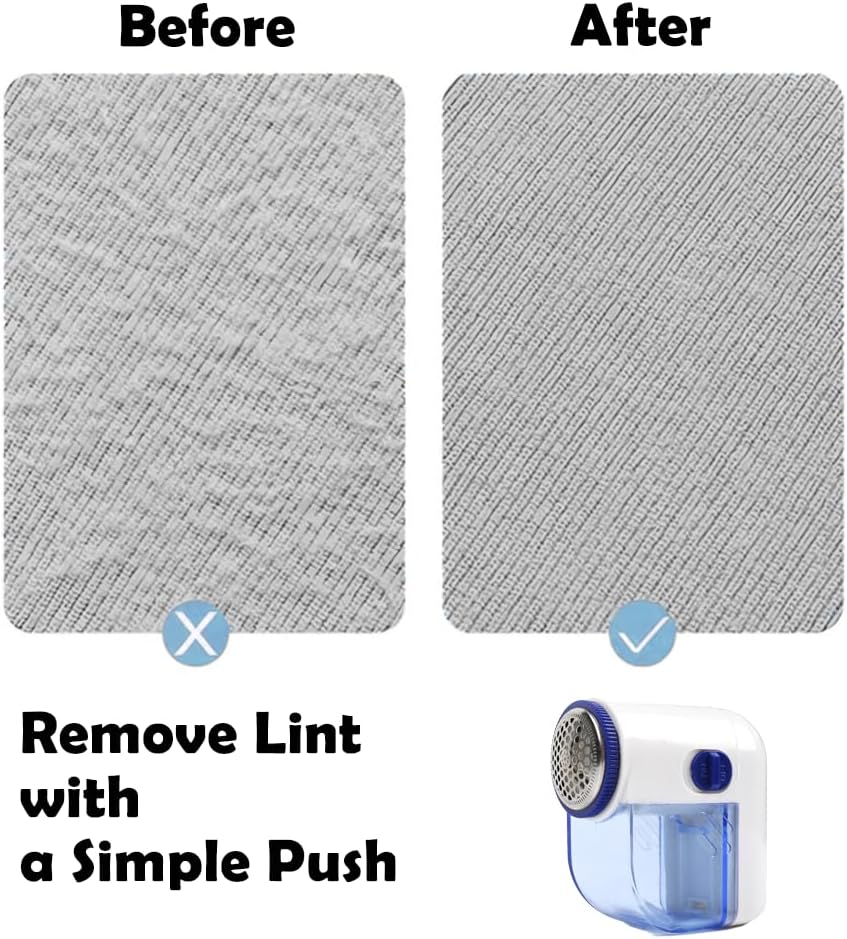 Fabric Shaver, Lint Remover for Clothes (Blue and White)