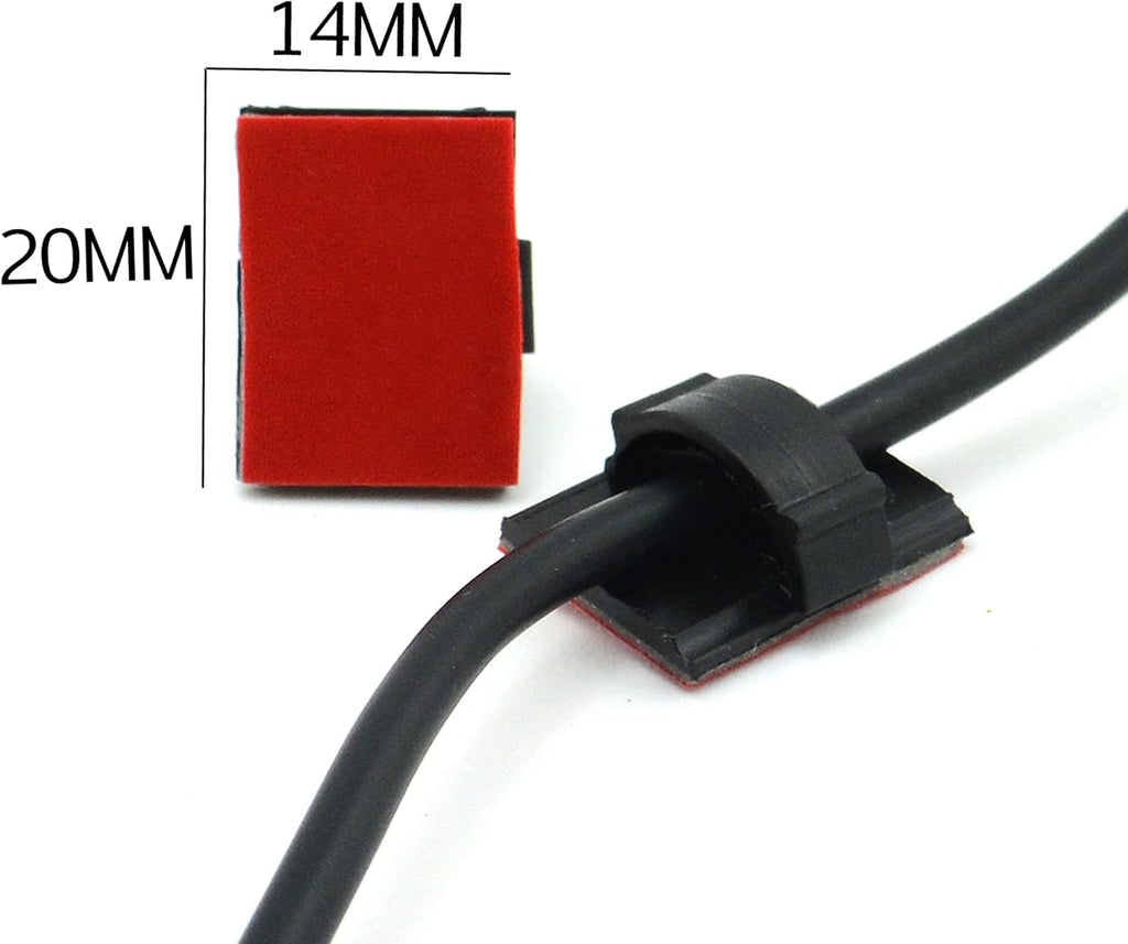 Self Adhesive Cable Clips Clamps Zip Car Wire Tie Mount Drop Wire Holder