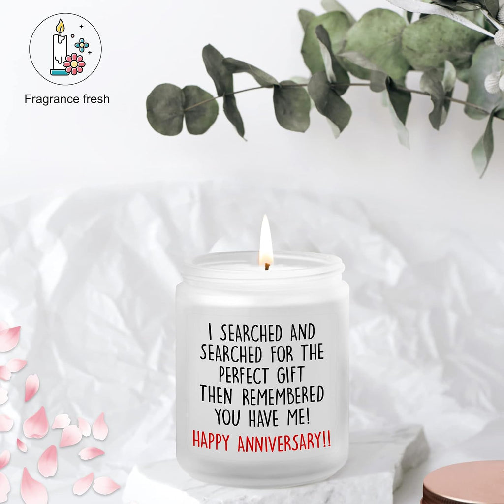 Happy Anniversary Candles Gifts for Women Her Him Couple, Lavender Candle